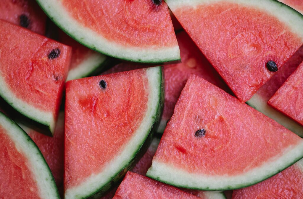 Vibrant watermelon slices offering a refreshing and healthy snack option.